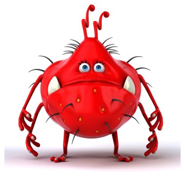 Eğlenceli çizgi film mikrop