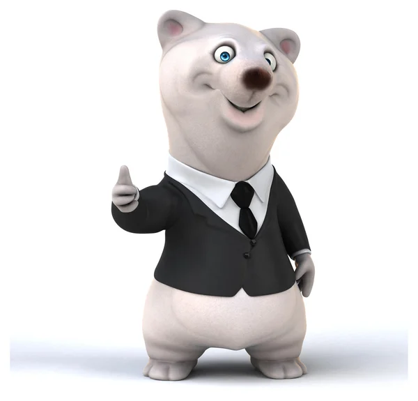 White bear businessman — Stock Photo, Image