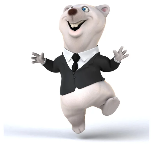 White bear businessman — Stock Photo, Image