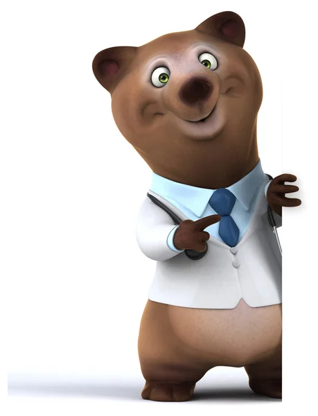 Fun bear doctor — Stock Photo, Image