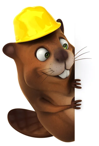 Fun cartoon beaver — Stock Photo, Image