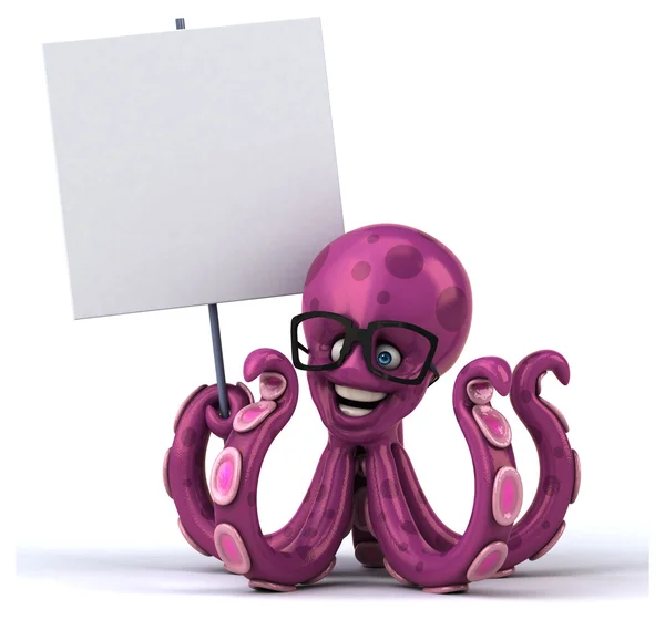 Divertido pulpo de dibujos animados —  Fotos de Stock