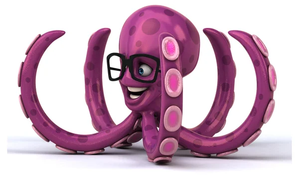 Zábavné kreslené chobotnice — Stock fotografie