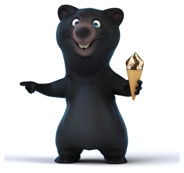 Urso divertido dos desenhos animados — Fotografia de Stock