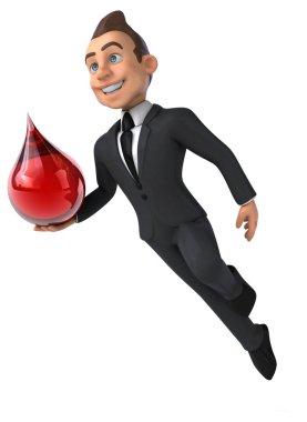 Eğlenceli karikatür işadamı