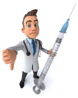 Şırınga ile eğlenceli doktor