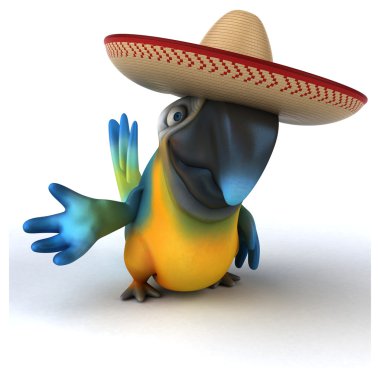 Eğlenceli çizgi film papağan