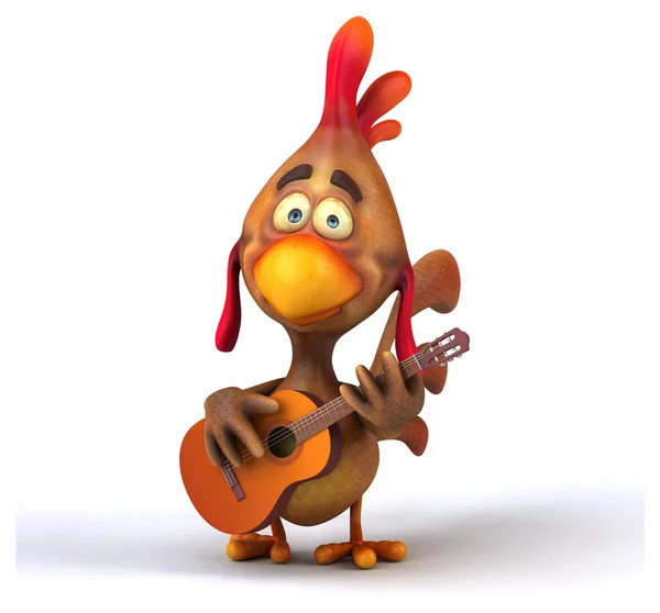 Divertente cartone animato pollo — Foto Stock