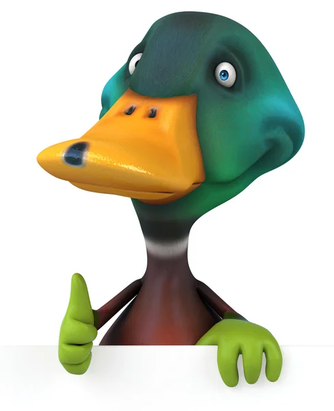 Fun cartoon duck — Stock Photo, Image