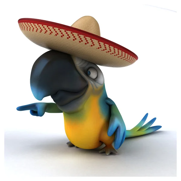 Fun cartoon parrot — Stock Photo, Image