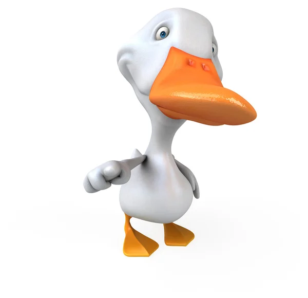 Fun cartoon duck — Stock Photo, Image