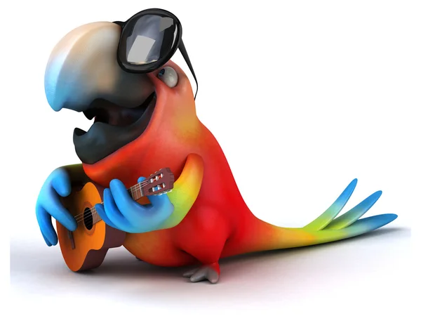 Fun cartoon parrot — Stock Photo, Image