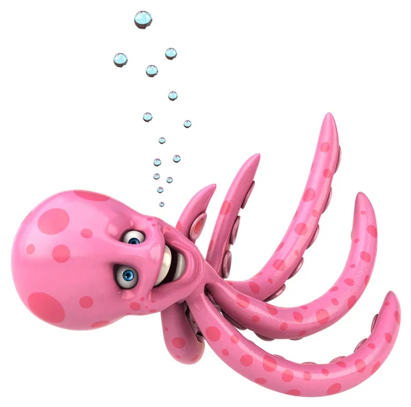 Zábavné kreslené chobotnice — Stock fotografie
