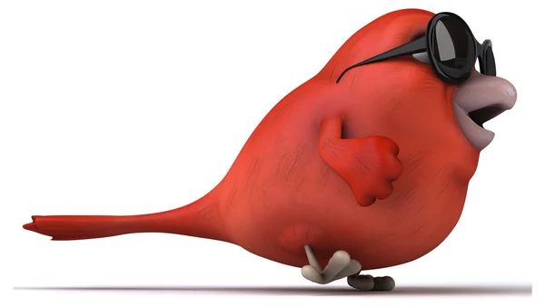 Red cartoon bird — Stock Photo, Image