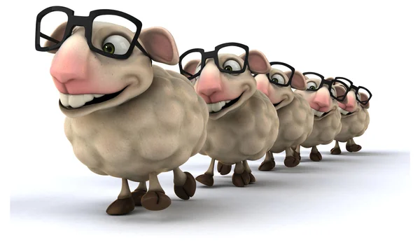 Fun sheep on white — Stock Photo, Image