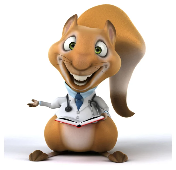 Fun cartoon squirrel — Stock Photo, Image