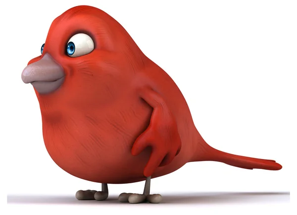 Красная мультяшная птица — стоковое фото