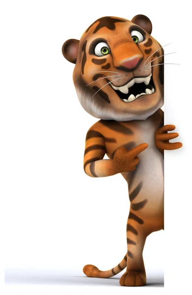 Fun cartoon tiger — Stock Photo, Image