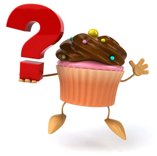 Leuke cartoon cupcake — Stockfoto