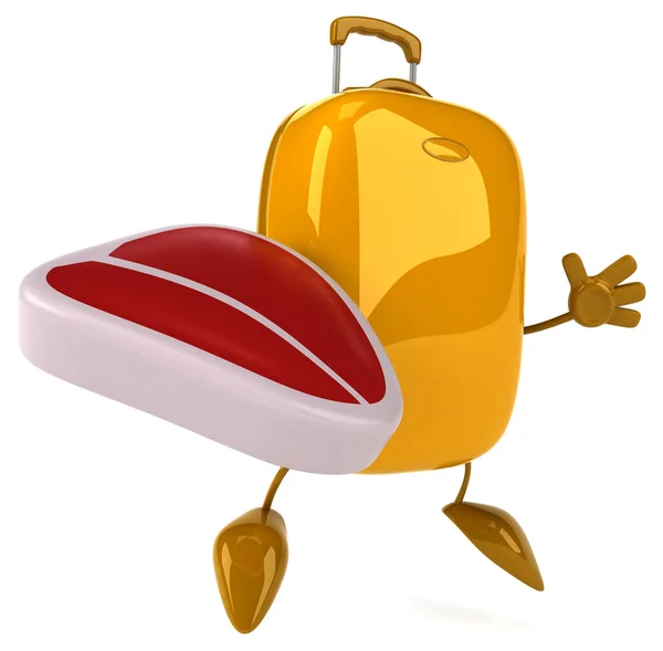 Fun cartoon suitcase — Stock Photo, Image