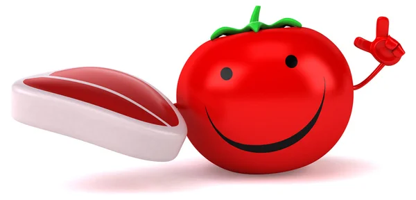 Roliga tecknade tomat — Stockfoto