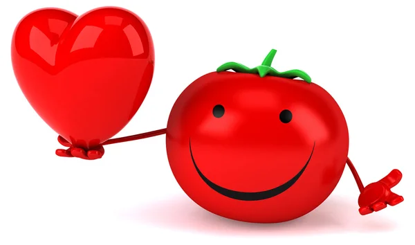 Веселый мультяшный помидор — стоковое фото