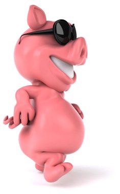 Eğlenceli çizgi film domuz