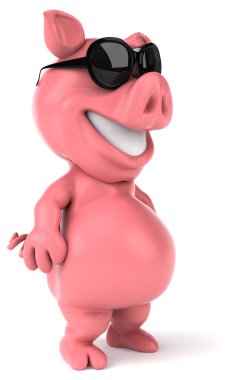 Eğlenceli çizgi film domuz