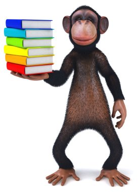 Eğlenceli karikatür maymun