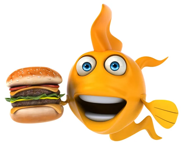 Fun cartoon fish — Stock Photo, Image