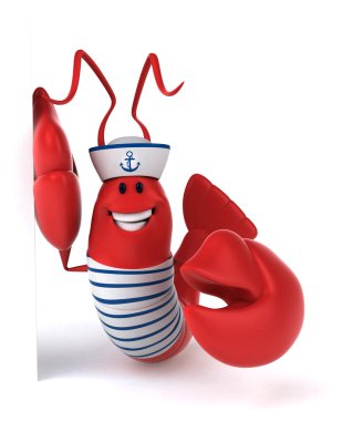 Eğlenceli kırmızı ıstakoz