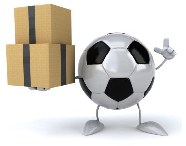 Eğlenceli çizgi film futbol topu