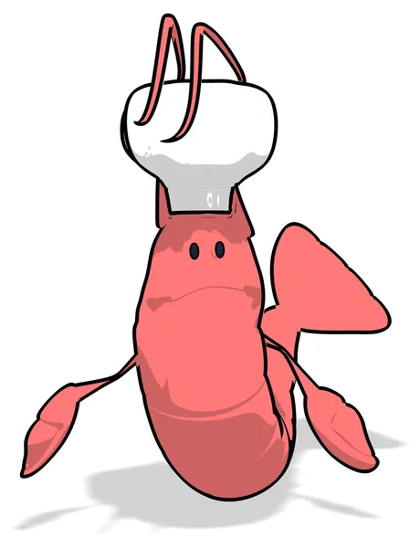 Zábavné kreslené krevety — Stock fotografie