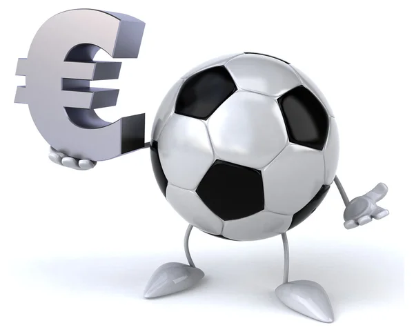 Divertido bola de futebol dos desenhos animados — Fotografia de Stock