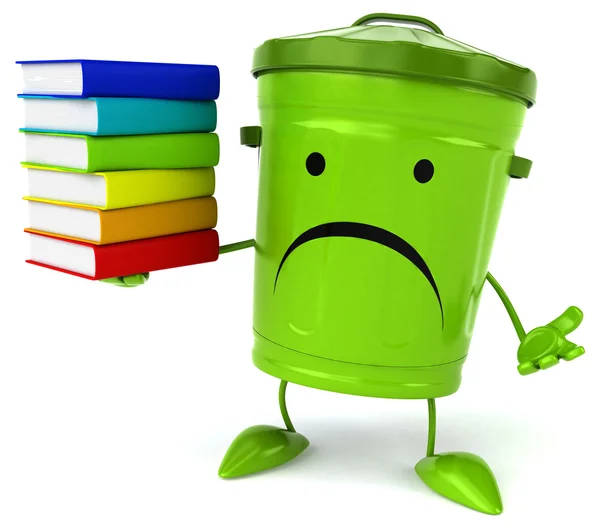 Green trash bin — Stock Photo, Image