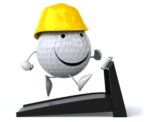 Fun cartoon golf ball — Stock Photo, Image