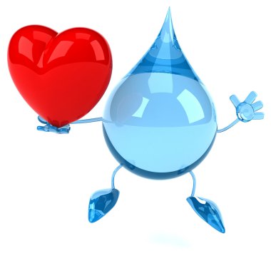 çizgi film su damlası