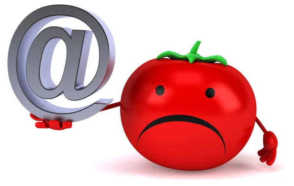 Fun tomato with internet symbol — Stock Photo, Image