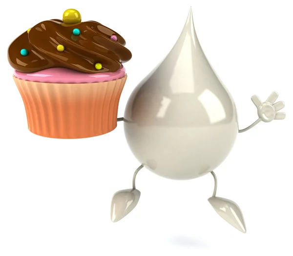 Diversão desenho animado Milk Drop — Fotografia de Stock