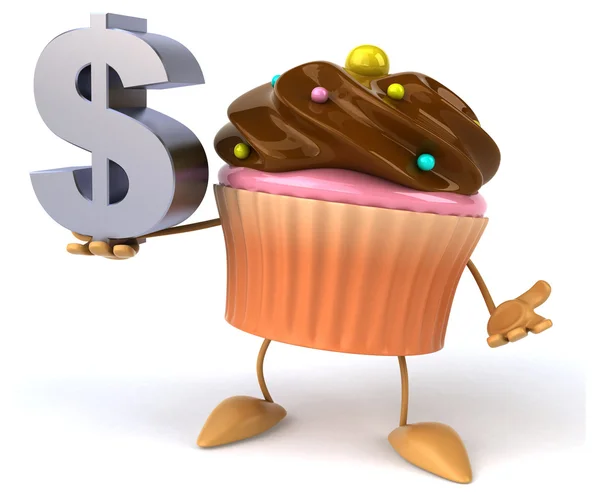 Fun cartoon Cupcake — Stock Photo, Image