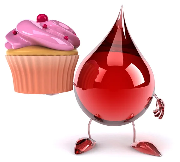 Red blood drop — Stock Photo, Image