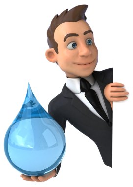 Eğlenceli karikatür işadamı