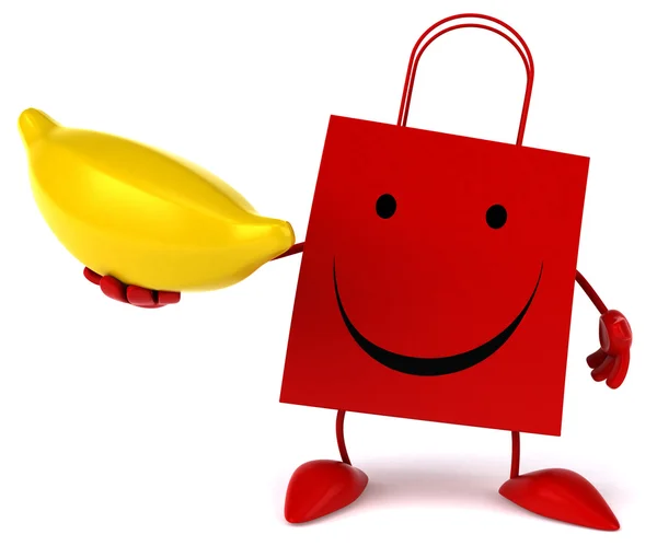 Cartoon shopping bag — Stock Photo, Image