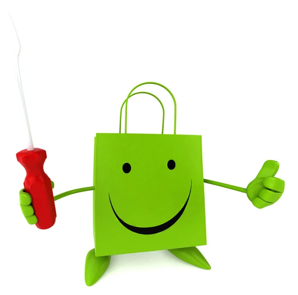 Cartone animato shopping bag — Foto Stock