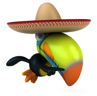 Fun cartoon toucan bird clipart
