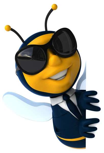 Leuke cartoon bee — Stockfoto