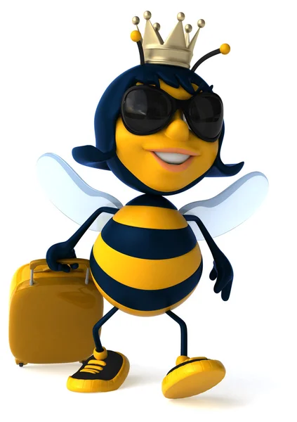 Leuke cartoon bee — Stockfoto