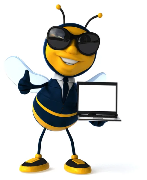 Веселая бизнес-пчела — стоковое фото