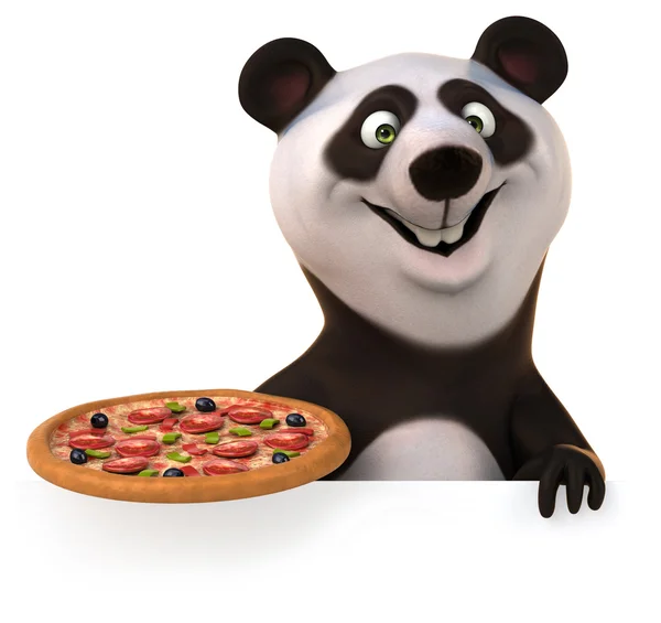 Rolig tecknad panda — Stockfoto