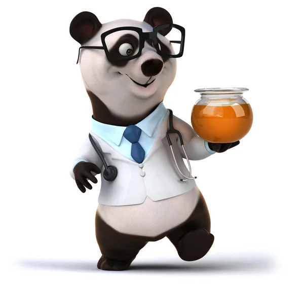 Доктор веселощів панда — стокове фото